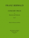 演奏会用小品・ヘ長調・Op.2（フランツ・ベルワルド）（バスーン+ピアノ）【Concert Piece F major Op.2】