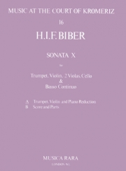 ソナタ・No.10・ヘ長調（ハインリヒ・ビーバー） (ミックス二重奏+ピアノ）【Sonata X in F major】