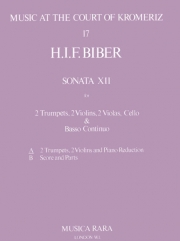 ソナタ・No.12・ハ長調（ハインリヒ・ビーバー） (ミックス四重奏+ピアノ）【Sonata XII in C major】