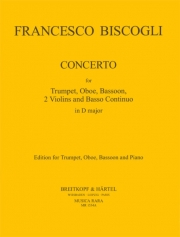 協奏曲・ニ長調（フランチェスコ・ビスコーリ） (ミックス三重奏+ピアノ）【Concerto in D major】