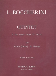 五重奏曲・変ホ長調・Op.21/6（ルイジ・ボッケリーニ） (フルート+弦楽四重奏）【Quintet in Eb major Op. 21/6】