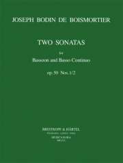 2つのソナタ・Op.50/1-2（ジョゼフ・ボダン・ド・ボワモルティエ）（バスーン+ピアノ）【2 Sonatas Op. 50/1-2】