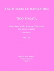 トリオ・ソナタ・ト短調・Op.37/4（ジョゼフ・ボダン・ド・ボワモルティエ）（木管二重奏+ピアノ）【Trio Sonata in G minor Op. 37/4】