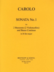 ソナタ・No.1・変ロ長調 (カルロ)（バスーン二重奏+ピアノ）【Sonata No. 1 in Bb major】