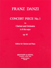 演奏会用小品・No.1・変ロ長調・Op.45（フランツ・ダンツィ）（クラリネット+ピアノ）【Concert piece No. 1 in Bb major Op. 45】