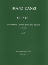五重奏曲・ニ長調・Ｏｐ.41（フランツ・ダンツィ） (木管四重奏+ピアノ）【Quintet in D minor Op. 41】