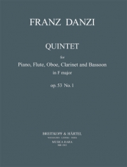 五重奏曲・ヘ長調・Op.53（フランツ・ダンツィ） (木管四重奏+ピアノ）【Quintet in F major Op. 53】