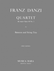 四重奏曲・Op.40・No.2・ニ短調（フランツ・ダンツィ） (バスーン+弦楽三重奏）【Quartet Op. 40 No. 2 in D minor】