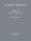 4つの小品「前奏曲」より（クロード・ドビュッシー）（クラリネット+ピアノ）【4 Pieces from the “Préludes”】