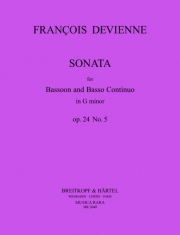 ソナタ・ト短調・Op.24・No.5（フランソワ・ドヴィエンヌ）（バスーン+ピアノ）【Sonata in G minor Op. 24 No. 5】