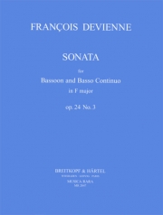 ソナタ・ヘ長調・Op.24・No.3（フランソワ・ドヴィエンヌ）（バスーン+ピアノ）【Sonata in F Op. 24 No. 3】