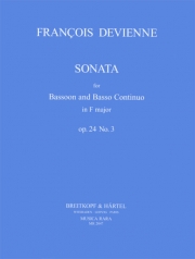ソナタ・ヘ長調・Op.24・No.3（フランソワ・ドヴィエンヌ）（バスーン+ピアノ）【Sonata in F Op. 24 No. 3】