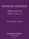 3つのソナタ・Op.71（フランソワ・ドヴィエンヌ）（オーボエ+ピアノ）【3 Sonatas Op. 71】