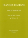 3つのソナタ・Op.70（フランソワ・ドヴィエンヌ）（オーボエ+ピアノ）【3 Sonatas Op. 70】