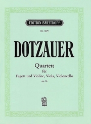 四重奏曲・変ロ長調・Op.36（フリードリヒ・ドッツァウアー） (バスーン+弦楽三重奏）【Quartet in Bb major Op. 36】