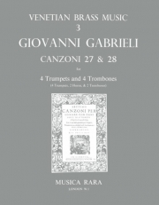 カンツォーネ・No.27＆28（ジョヴァンニ・ガブリエーリ）（金管八重奏）【Canzoni 27 & 28】