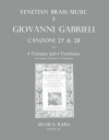 カンツォーネ・No.27＆28（ジョヴァンニ・ガブリエーリ）（金管八重奏）【Canzoni 27 & 28】