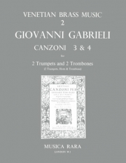 カンツォーネ・No.3＆4（ジョヴァンニ・ガブリエーリ）（金管四重奏）【Canzoni 3 & 4】