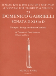 Sonata D. XI. 8 in D（ドメニコ・ガブリエッリ）（トランペット+ピアノ）