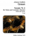 ソナタ・No.2・ト長調（ヨハン・ゴットリープ・グラウン）（ヴィオラ+ピアノ）【Sonata No. 2 in F major】