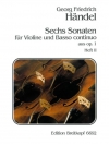 6つのソナタ・Op. 1・Vol.2 (ヘンデル)（ヴァイオリン+ピアノ）【6 Sonatas Op. 1 Volume 2】