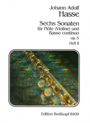 6つのソナタ・Op.5・Vol.2 (ヨハン・アドルフ・ハッセ)（フルート+ピアノ）【6 Sonatas Op. 5 Volume 2】