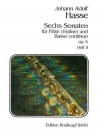 6つのソナタ・Op.5・Vol.2 (ヨハン・アドルフ・ハッセ)（フルート+ピアノ）【6 Sonatas Op. 5 Volume 2】