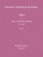 ピアノ・トリオ・ト長調・Op.65（ヨハン・ネポムク・フンメル）（弦楽二重奏+ピアノ）【Piano Trio in G major Op. 65】