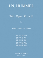 ピアノ・トリオ・ホ長調・Op.83（ヨハン・ネポムク・フンメル）（弦楽二重奏+ピアノ）【Piano Trio in E major Op. 83】