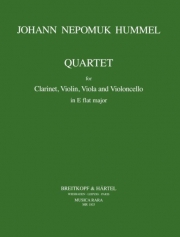 クラリネット四重奏曲・変ホ長調（ヨハン・ネポムク・フンメル） (ミックス四重奏）【Clarinet Quartet in Eb major】