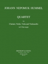 クラリネット四重奏曲・変ホ長調（ヨハン・ネポムク・フンメル） (ミックス四重奏）【Clarinet Quartet in Eb major】