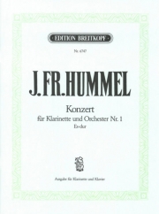 クラリネット協奏曲・No.1・変ホ長調（ヨーゼフ・フリードリヒ・フンメル）（クラリネット+ピアノ）【Clarinet Concerto No. 1 in Eb major】