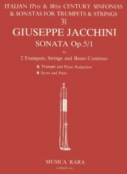 ソナタ・ニ長調・Op.5/1（ジュゼッペ・ヤッキーニ）（トランペット二重奏+ピアノ）【Sonata in D Op. 5/1】