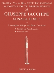 ソナタ・ニ長調・No. XII/5 (ジュゼッペ・ヤッキーニ)（トランペット+ピアノ）【Sonata in D No. XII/5】