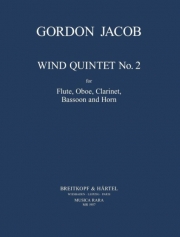 木管五重奏曲・No.2（ゴードン・ジェイコブ） (木管八重奏）【Wind Quintet No. 2】