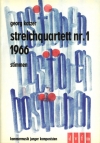 弦楽四重奏曲・No.1（ゲオルク・カッツァー）（弦楽四重奏）【String Quartet No. 1】