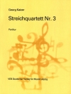 弦楽四重奏曲・No.3（ゲオルク・カッツァー）（弦楽四重奏）（スコアのみ）【String Quartet No. 3】
