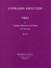トリオ・変ホ長調・Op.43（コンラディン・クロイツァー） (木管二重奏+ピアノ）【Trio in Eb Op. 43】