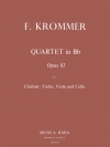 四重奏曲・ロ長調・Op.83（フランツ・クロンマー） (クラリネット+弦楽三重奏）【Quartet in B Op. 83】