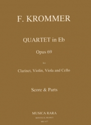 四重奏曲・変ホ長調・Op.69（フランツ・クロンマー） (クラリネット+弦楽三重奏）【Quartet in Eb Op. 69】