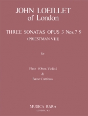 6つのソナタ (ジャン＝バティスト・ルイエ)（フルート+ピアノ）【6 Sonatas from Op. 3】