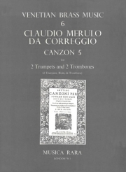 カンツォン・No.5（クラウディオ・メールロ）（金管四重奏）【Canzon 5】