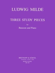 3つの練習曲（ルートヴィヒ・ミルデ）（バスーン+ピアノ）【3 Study pieces】