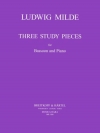 3つの練習曲（ルートヴィヒ・ミルデ）（バスーン+ピアノ）【3 Study pieces】