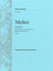 クラリネット協奏曲・No.3・ト長調（ヨハン・メルヒオール・モルター）（クラリネット+ピアノ）【Clarinet Concerto No. 3 in G major】