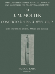 協奏曲・No.3・MWV VIII 7（ヨハン・メルヒオール・モルター） (ミックス四重奏）【Concerto à 4 No. 3 MWV VIII 7】