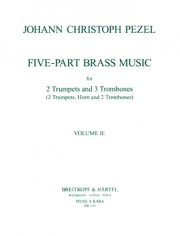 金管五重奏曲・Vol.2（ヨハン・クリストフ・ペツェル）（金管五重奏）【Five-Part Brass Music Volume 2: No. 26 – 50】