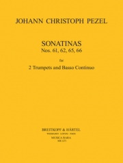 ソナチネ・No.61.62.65.66（ヨハン・クリストフ・ペツェル）（トランペット二重奏+ピアノ）【Sonatinas Nos. 61, 62, 65, 66】