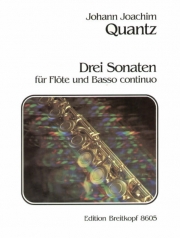 3つのソナタ・QV 1:75, 114, 150 (ヨハン・ヨアヒム・クヴァンツ)（フルート+ピアノ）【3 Sonatas QV 1:75, 114, 150】