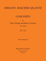 フルート協奏曲・ニ短調・QV 5:81 (ヨハン・ヨアヒム・クヴァンツ)（フルート+ピアノ）【Flute Concerto in D minor QV 5:81】